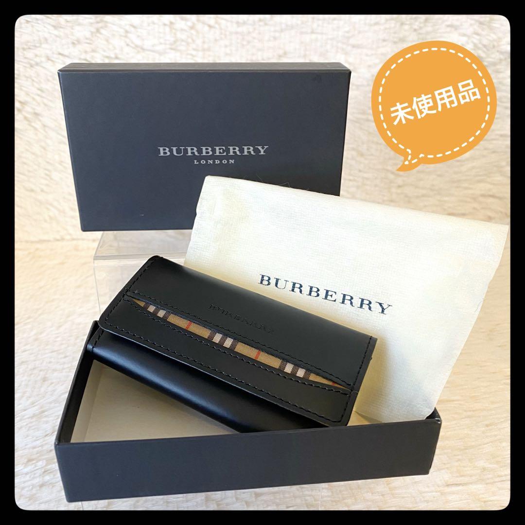 未使用BURBERRY】バーバリー 3連キーケース ノバチェック レザー 希少 【超特価sale開催】 33%割引 