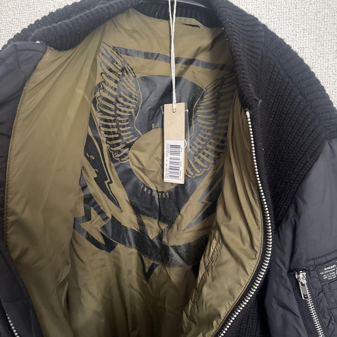 DIESEL K-WEXLER 切替 中綿 ニットジャケット MA-1