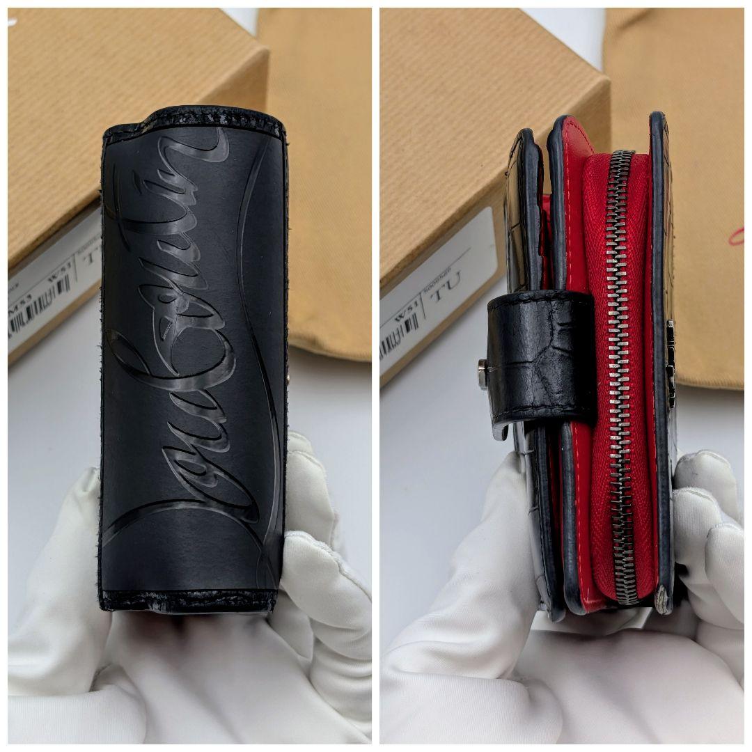 Christian Louboutin ルブタン パロマ ミニ ウォレット 折り財布 クリスチャンルブタン 折り財布 パロマ ミニウォレット クロコ型
