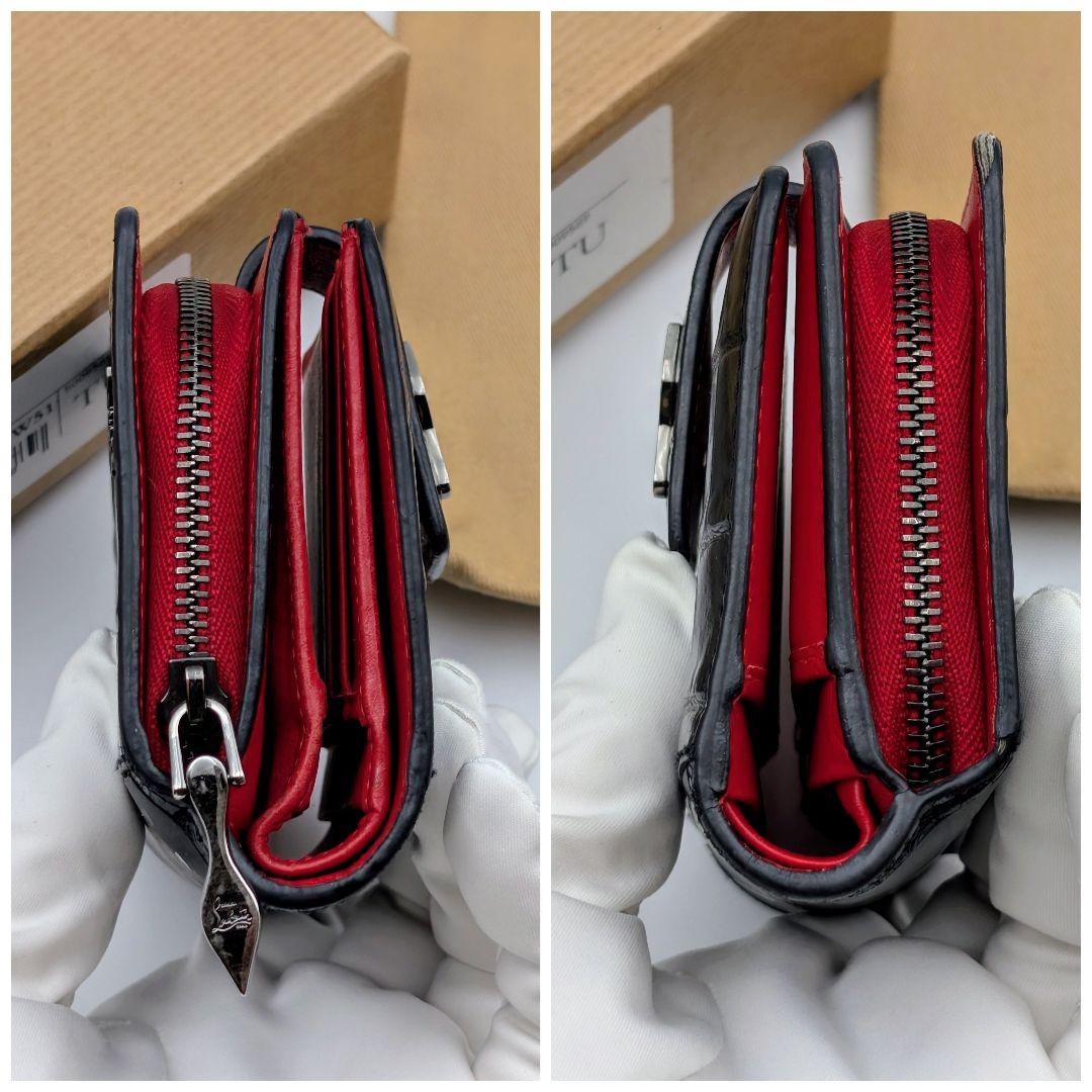 Christian Louboutin ルブタン パロマ ミニ ウォレット 折り財布 クリスチャンルブタン 折り財布 パロマ ミニウォレット クロコ型
