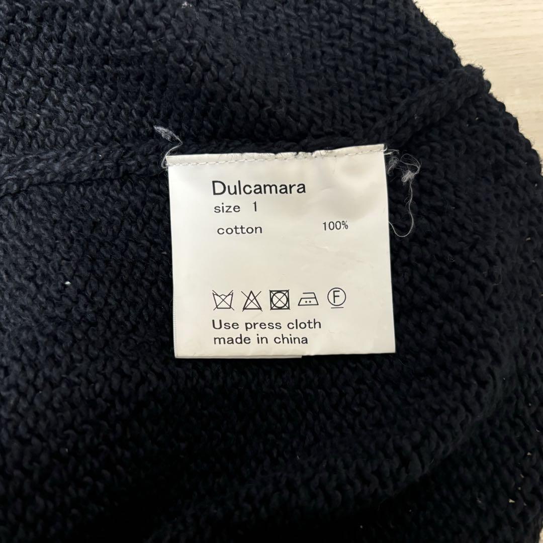 Dulcamara コットン ニット ベスト メッシュ ブラック 黒