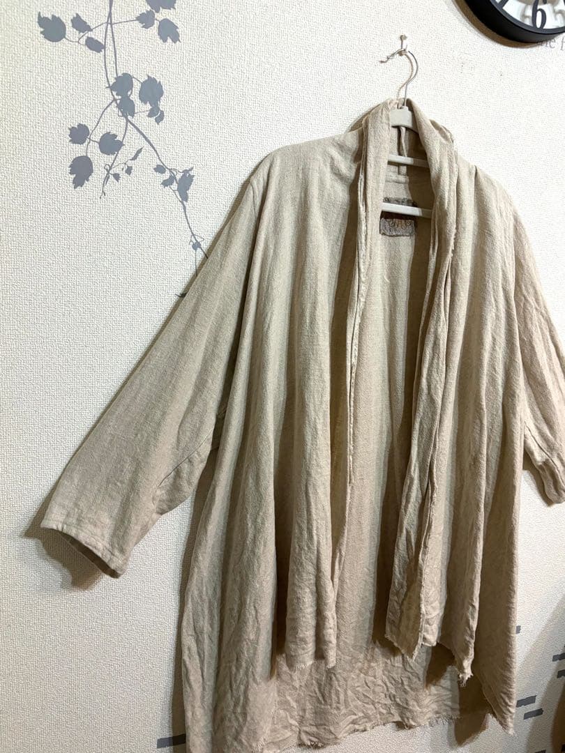 インスタ mifumi ハンドメイド ロングカーディガン ドレープ リネン