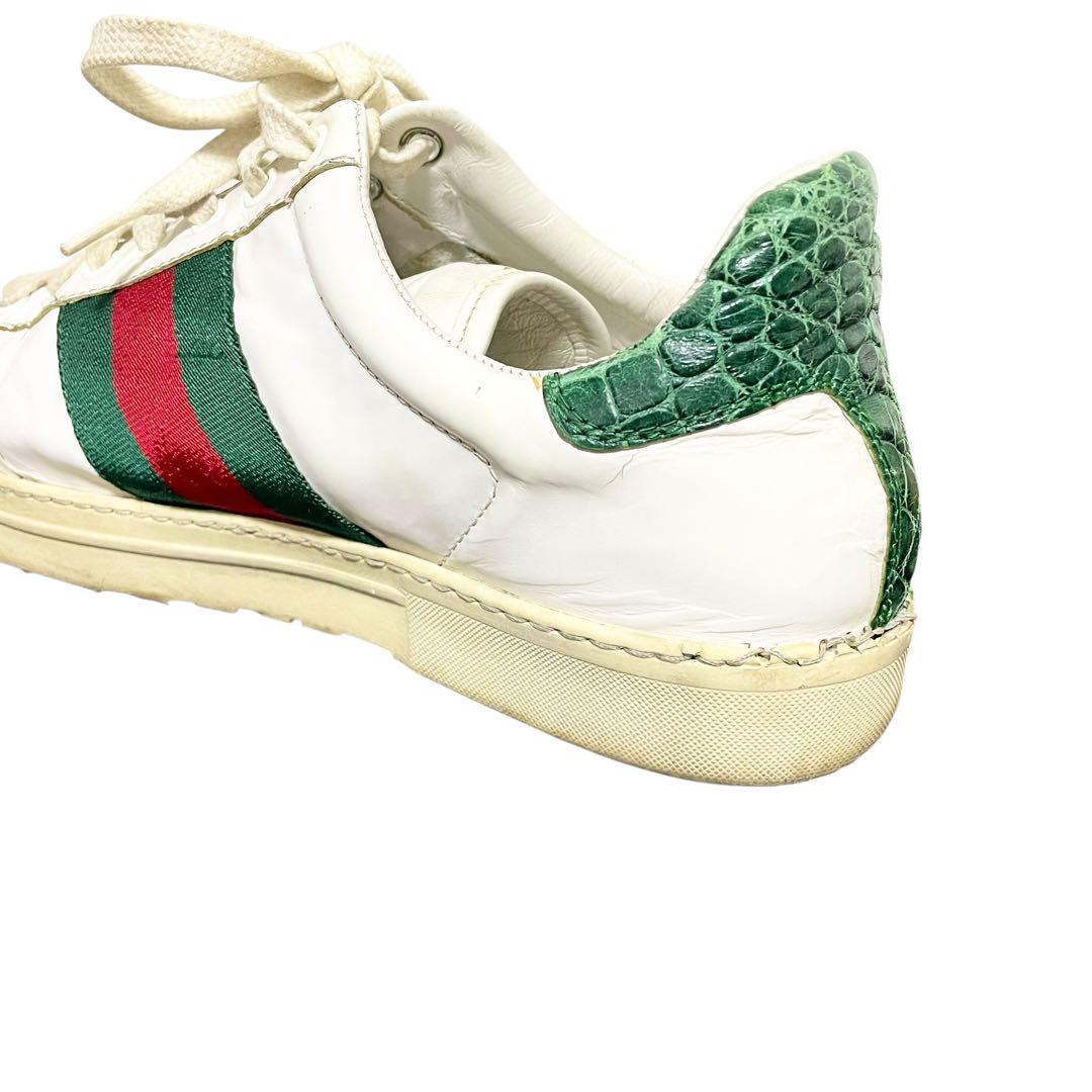 GUCCI グッチ レザースニーカー シェリーライン ホワイト 7 1/2