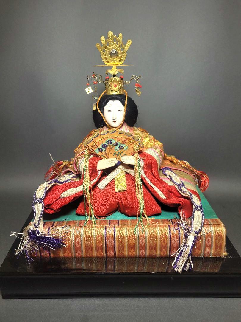 古い雛人形　親王飾り　日本橋十軒店　永徳齋