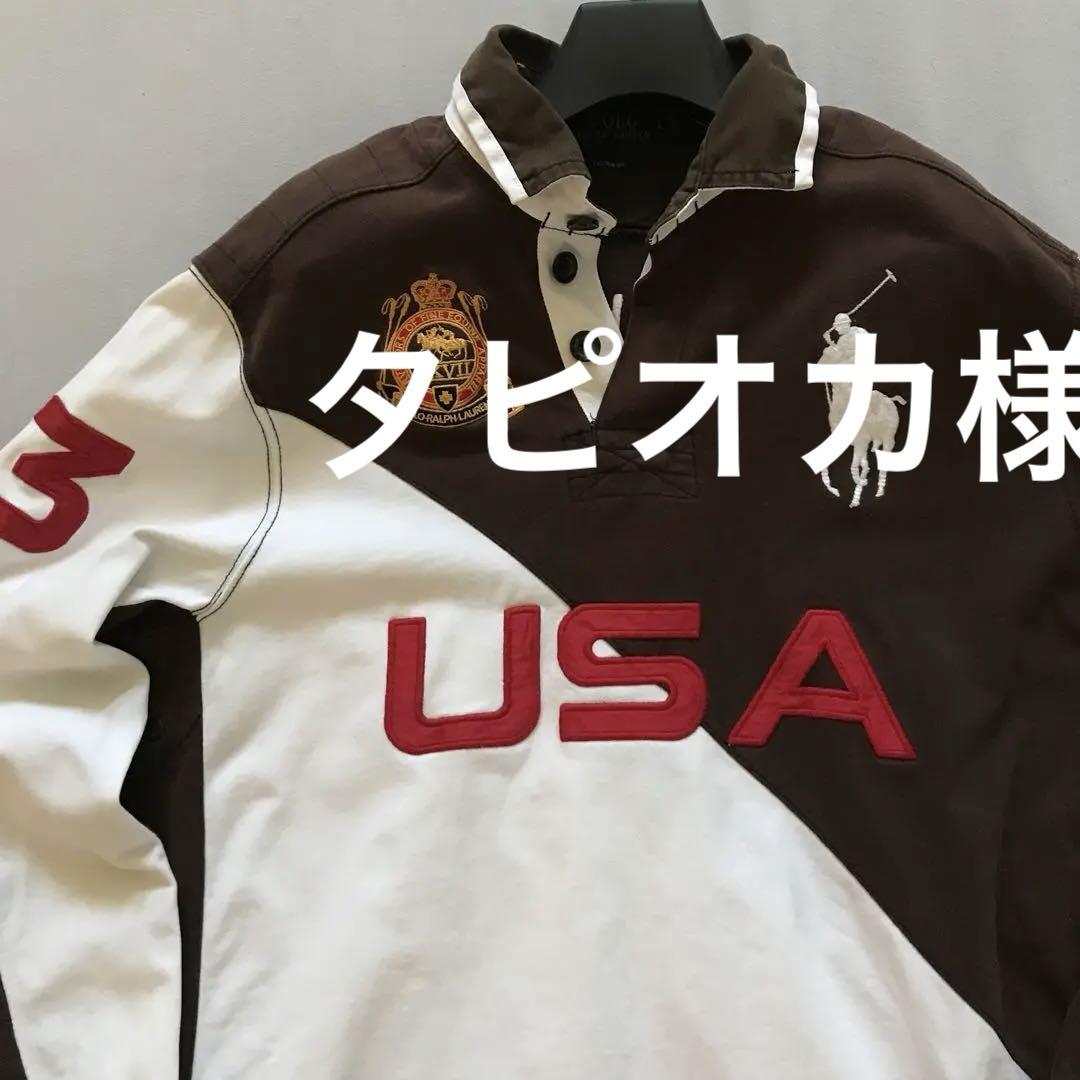 POLO RALPH LAUREN ラガーシャツ　sizeL ビッグポニー Polo by Ralph Lauren ビッグポニー刺繍 ラガーシャツ S - メルカリ