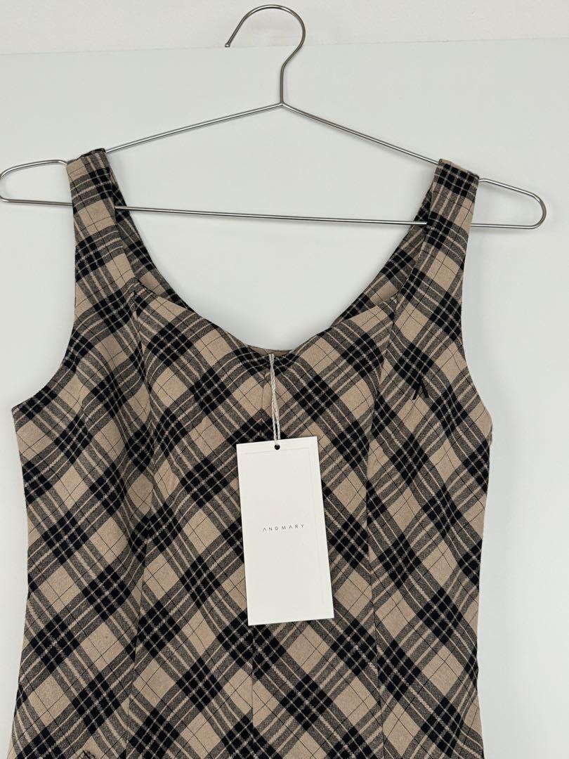 ワンピース andmary Alicia check dress ANDMARY】Alicia check dress