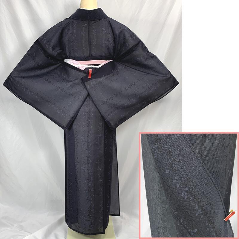 〇【最終値下げ】405mt25〇越後夏大島物語 大島紬 植物 葉〇美品 画像3