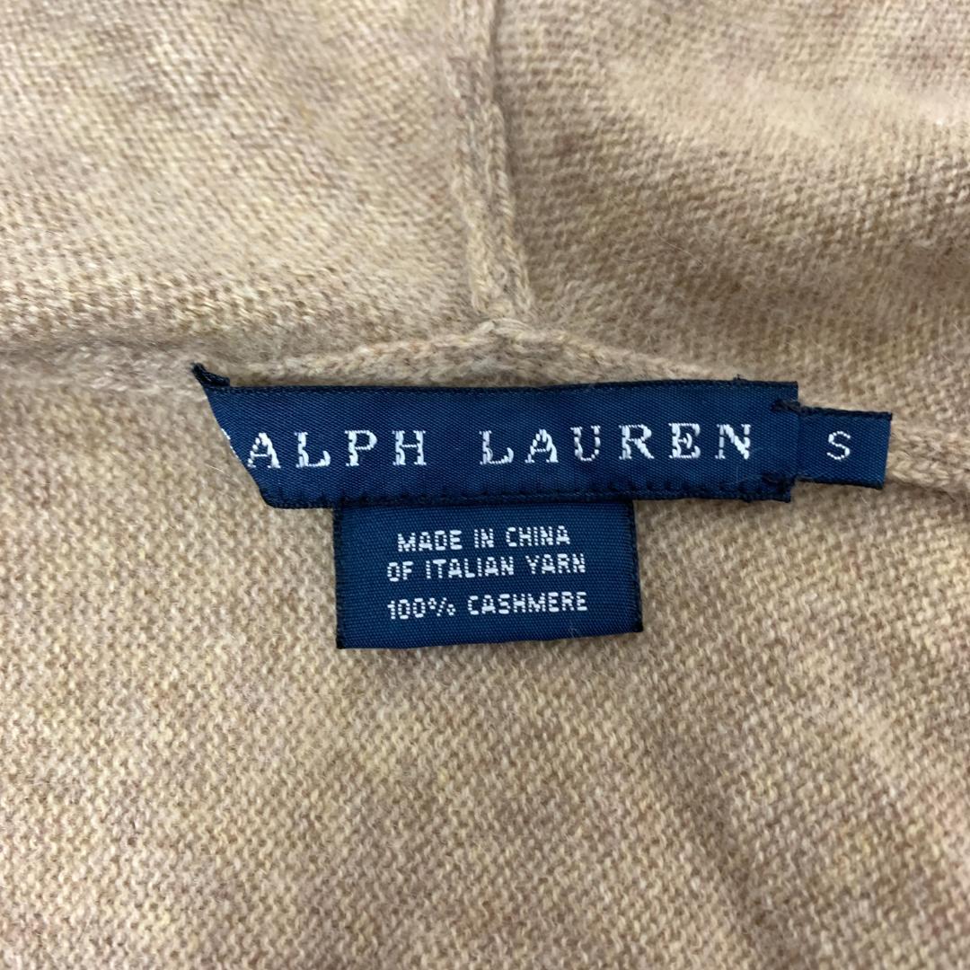 LA7764 ラルフローレン カシミヤ100％ 長袖カーディガン ベージュ S