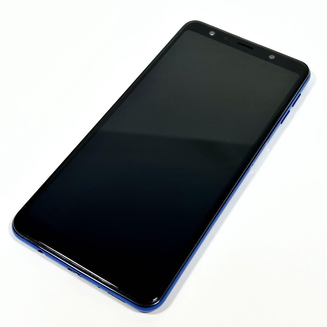 画面美品☆Galaxy A7 SM-A750C ブルー 楽天モバイル版