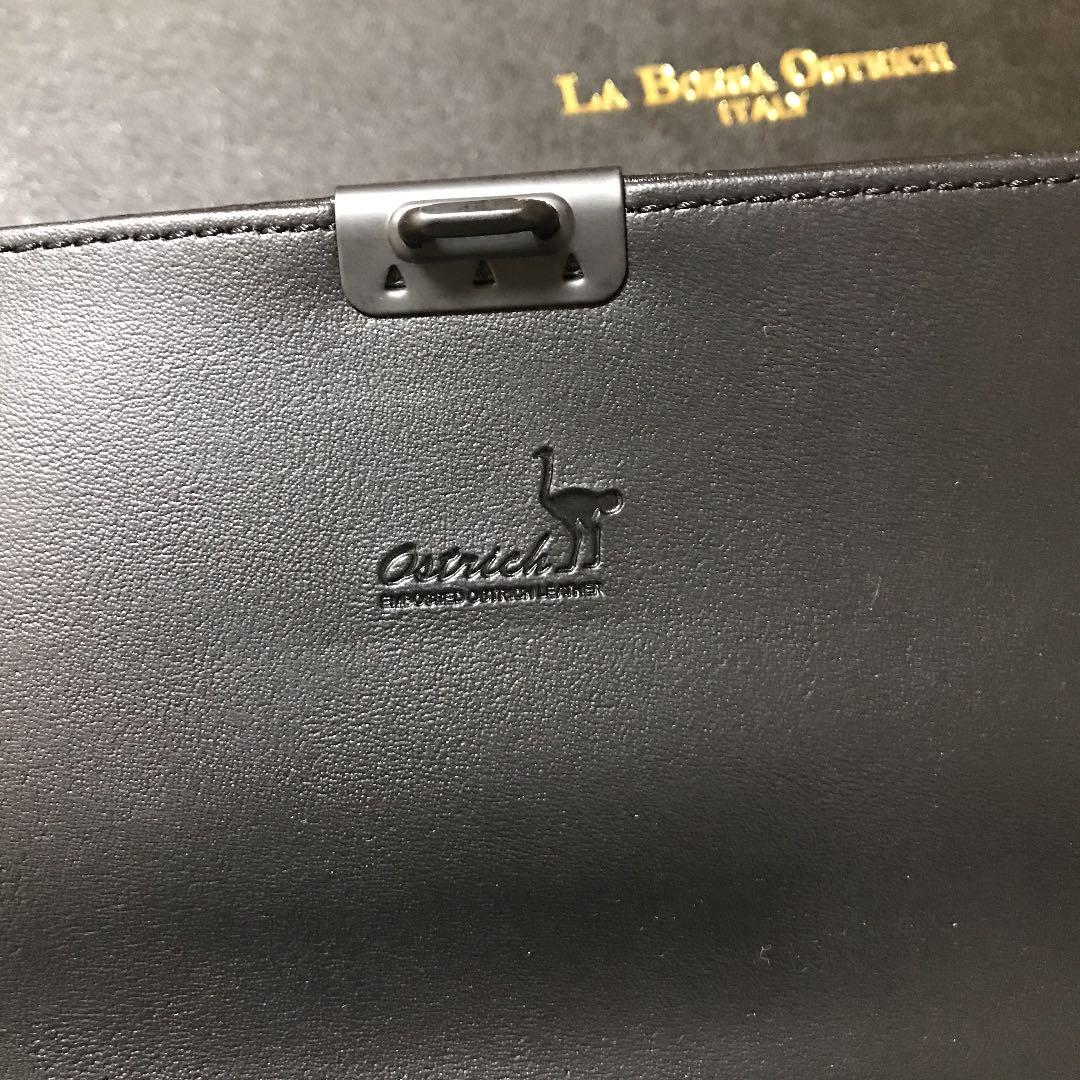 LA OSTRICHの手提げポーチ 3l46K-m57862399548 BORSA 即納超歓迎