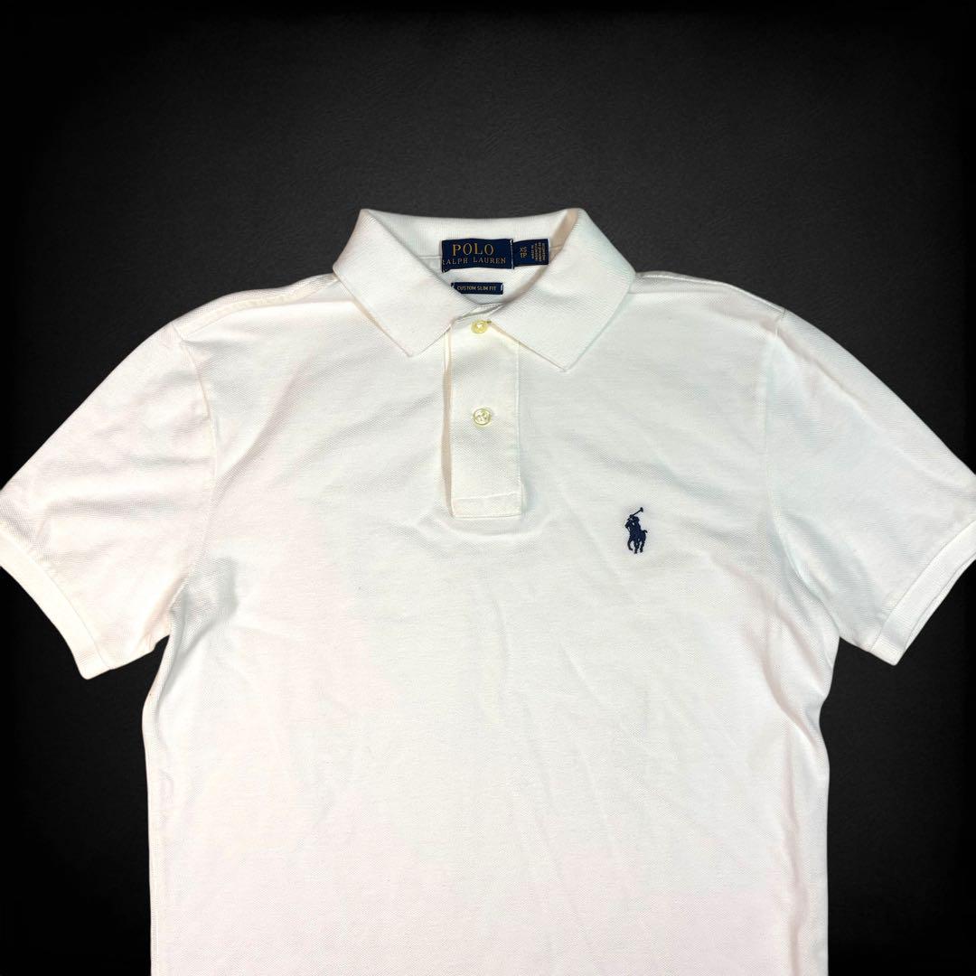 ✨美品✨POLO RALPH LAUREN カスタムスリム ポロシャツ XS カスタム スリム フィット ストレッチ メッシュ ポロシャツ