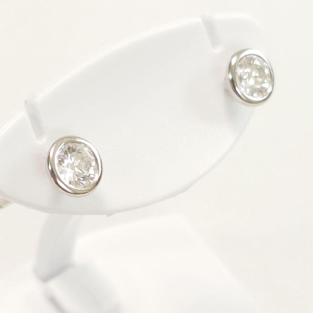 【美品】ティファニー Pt950 バイザヤード ダイヤモンド ピアス 6458