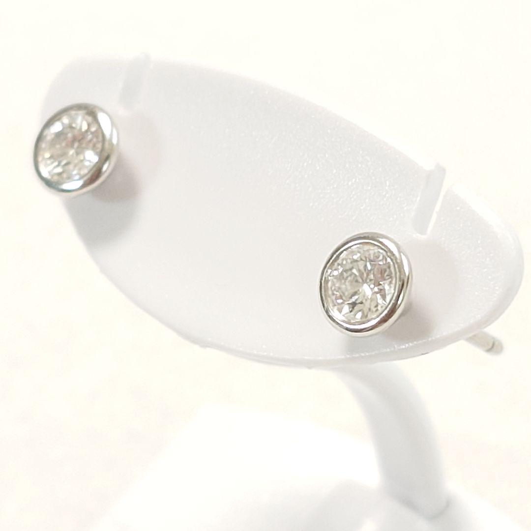 【美品】ティファニー Pt950 バイザヤード ダイヤモンド ピアス 6458