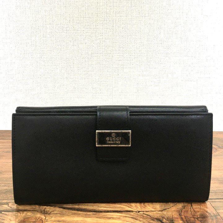 美品 GUCCI 長財布 035.0416.2103 ブラック 473