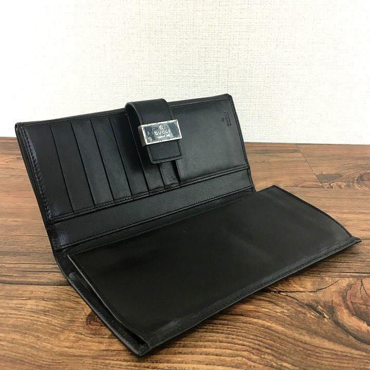 美品 GUCCI 長財布 035.0416.2103 ブラック 473