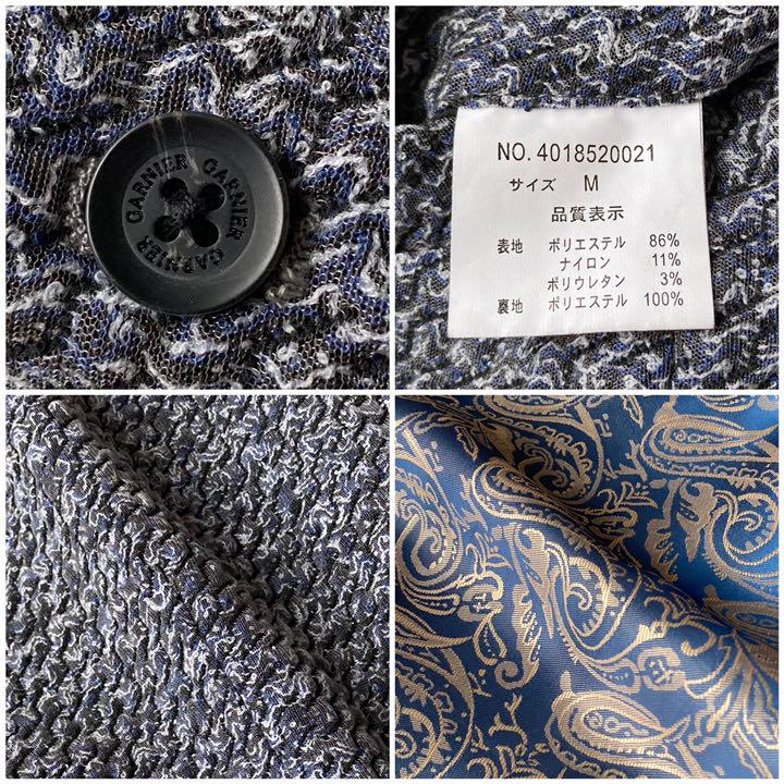 レトロビンテージ ブルーグレー ジレ uqvDP-m57872042412 ペイズリーベスト M 爆買い格安