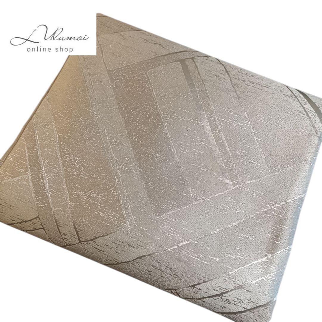 LULU5 袋帯 幾何学 ベージュ 銀目立った傷や汚れなし