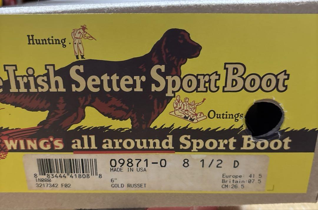 RED WING lrish setter 9871 復刻ゴールドラセット犬