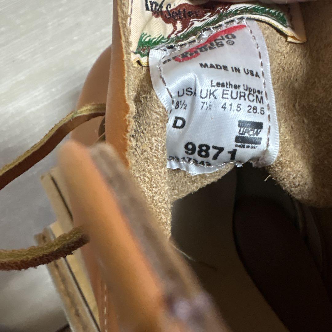 RED WING lrish setter 9871 復刻ゴールドラセット犬