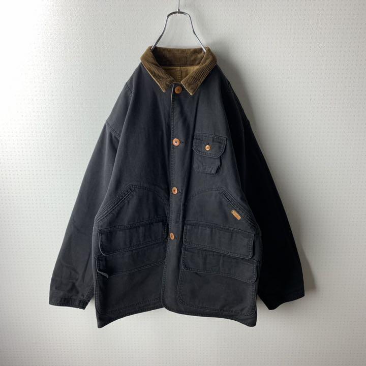 即納在庫 ポロカントリー ハンティングジャケット リバーシブル ブラック ベージュ 古着 7nArD-m57878376512 HOT即納