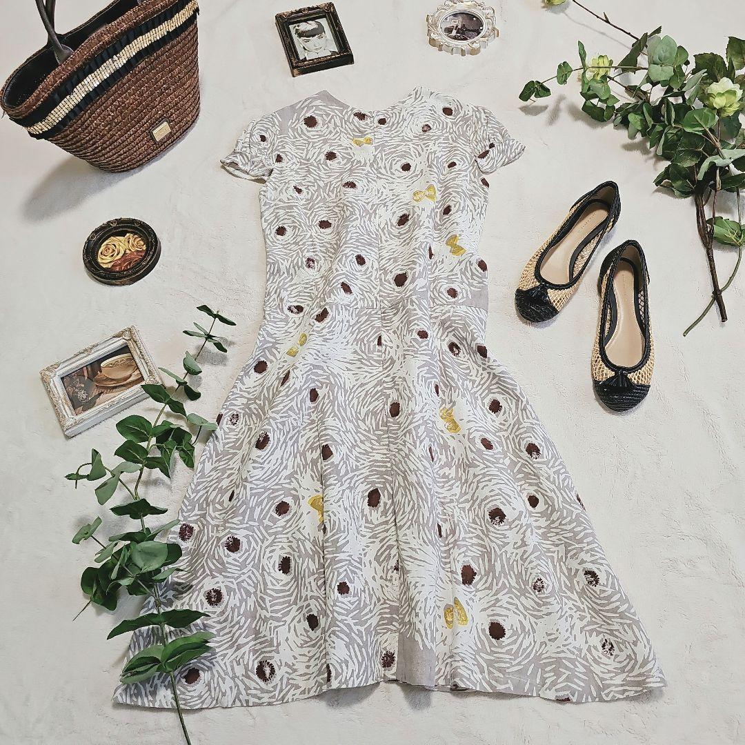美品❗mina perhonen　ミナペルホネン　北欧柄　リネンワンピース　1