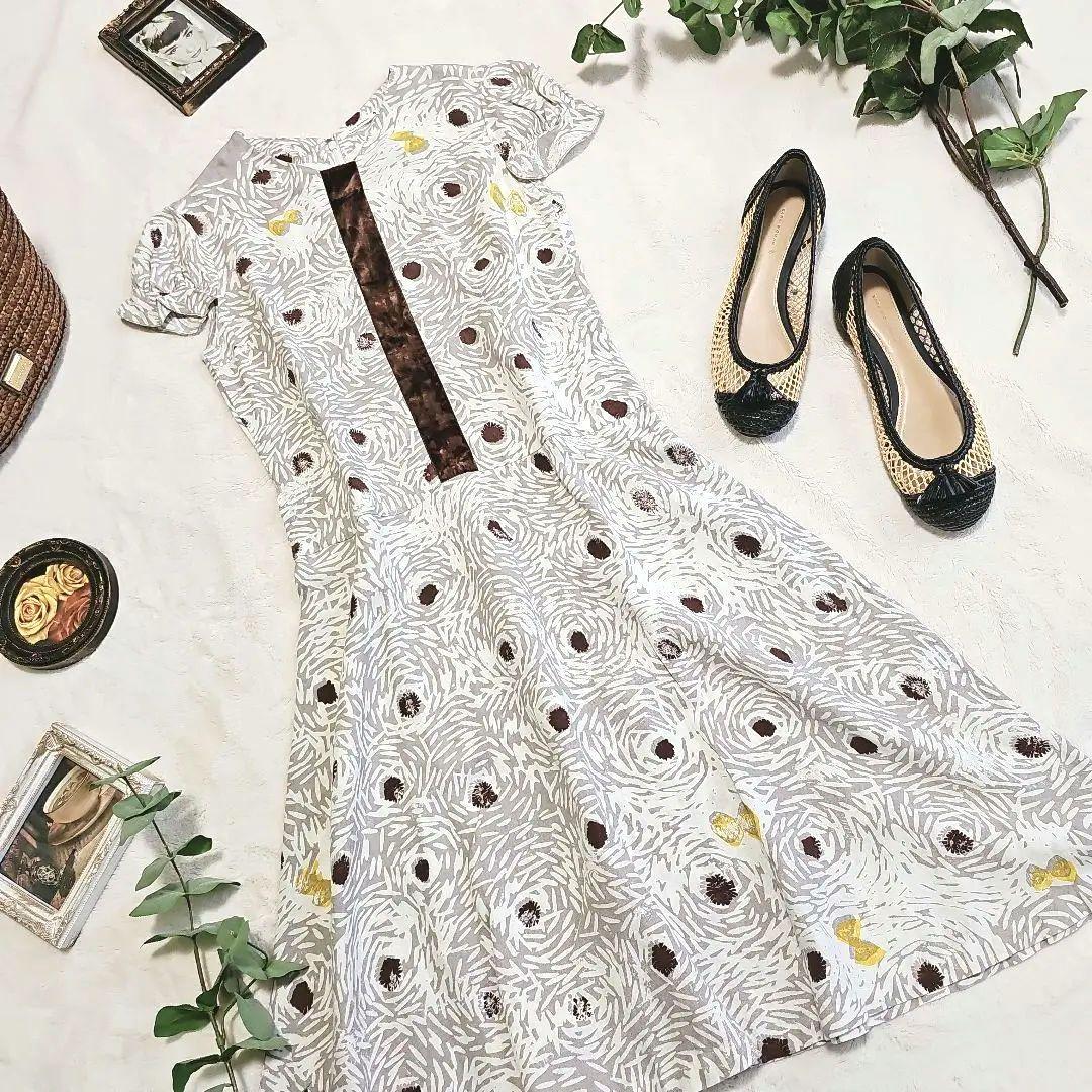 美品❗mina perhonen　ミナペルホネン　北欧柄　リネンワンピース　1