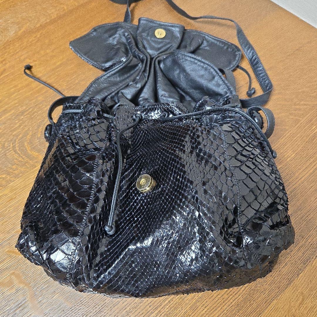 Carlos Falchi カルロスファルチ パイソンショルダーバッグ