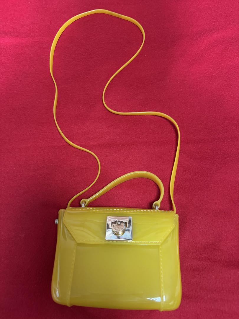 FURLA フルラ　キャンディ　ビニール　バック　黄色