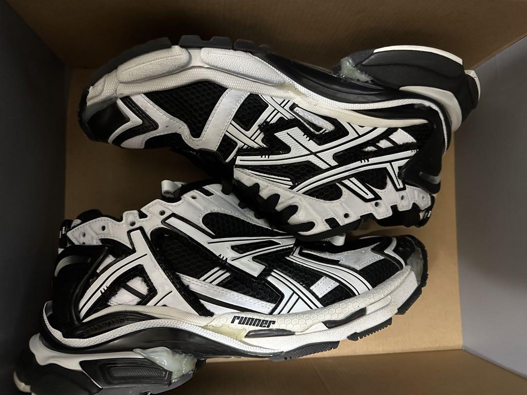 BALENCIAGA Runner スニーカー ホワイト＆ブラック サイズ42