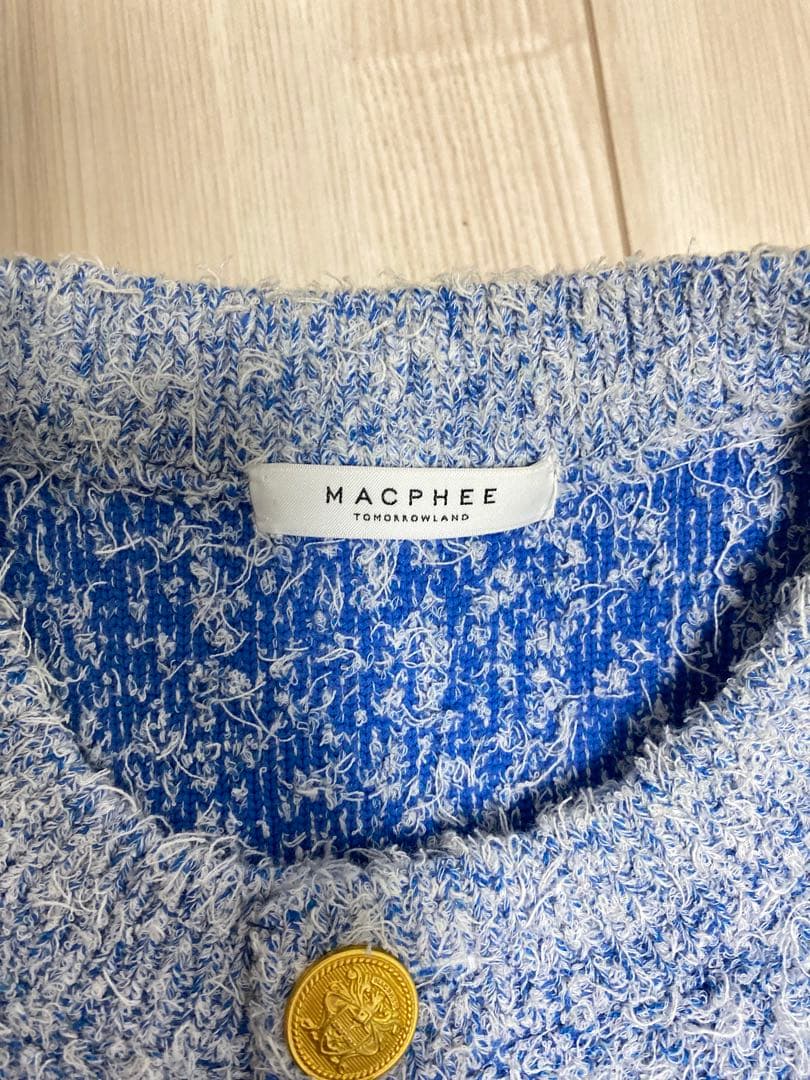 極美品 【MACPHEE】ツイーディー クルーネックジレ ライトブルー 極美品 【MACPHEE】ツイーディー クルーネックジレ ライトブルー