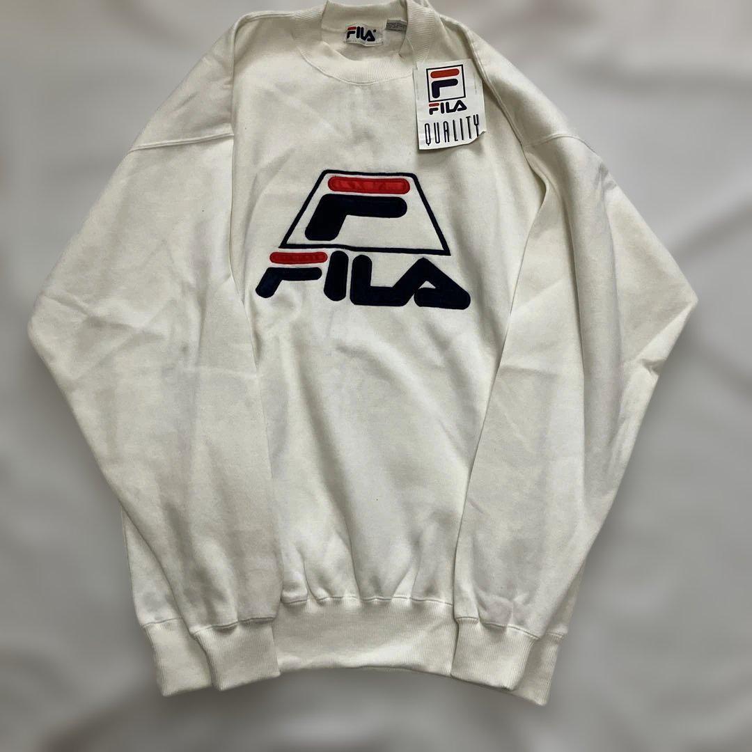 訳あり新品　FILA フィラ 刺繍ロゴ スウェット トレーナー　M