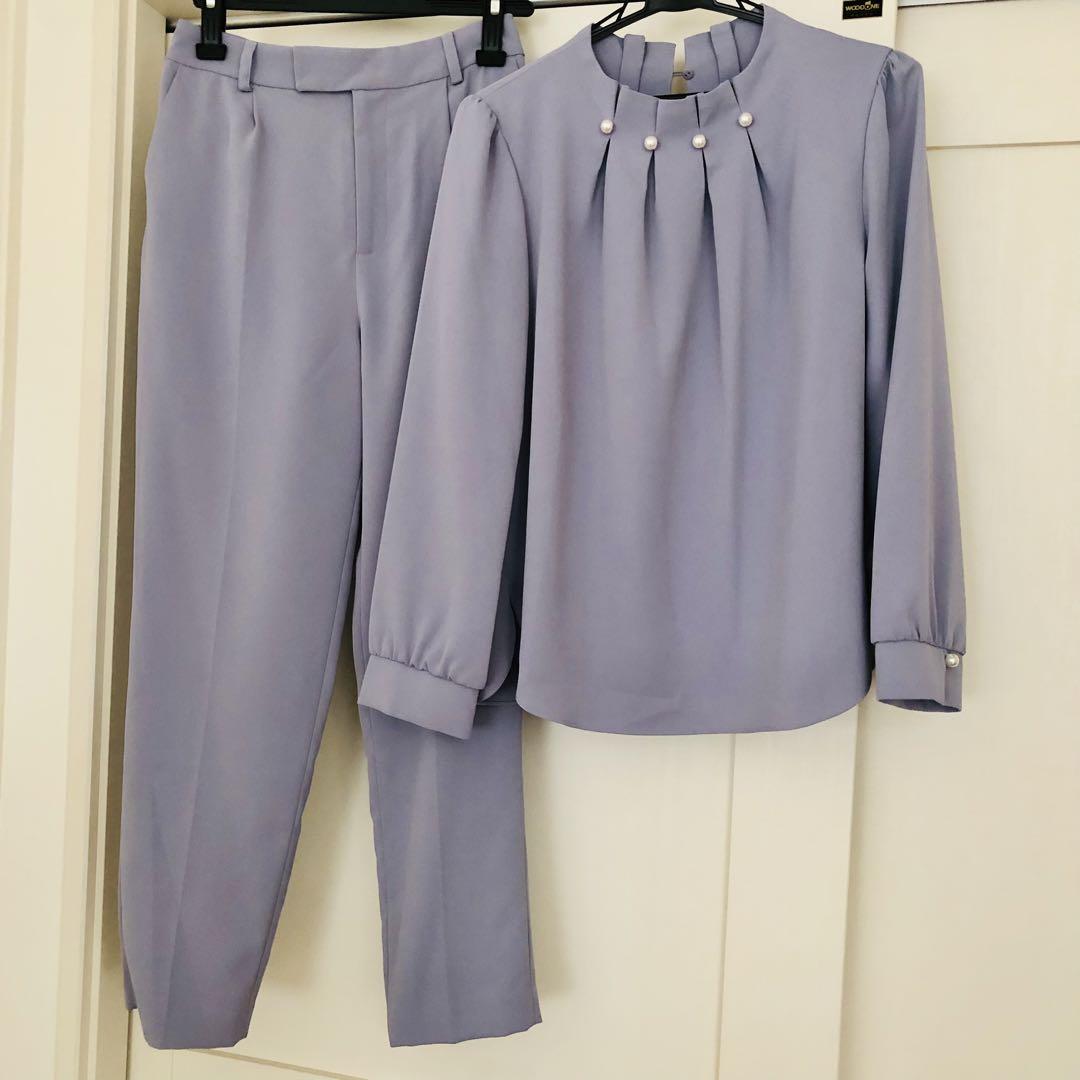 限定お買い得商品 Dorry Doll】現行品 パール付き セットアップ ブラウス パンツ スーツ・フォーマル・ドレス