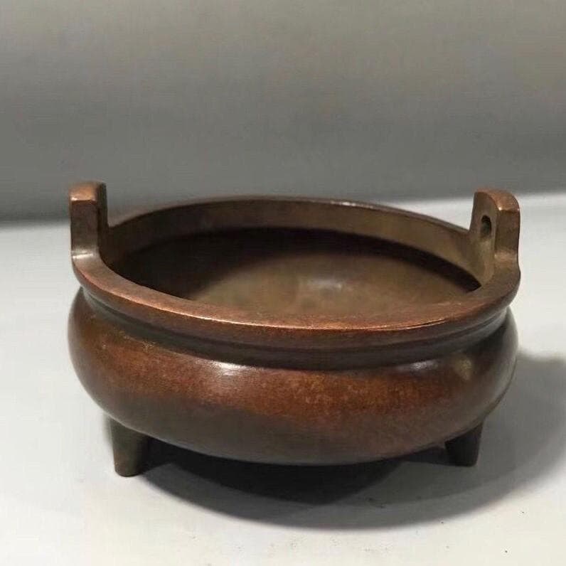 純銅製 双耳香炉 直耳タイプ 純銅製 双耳香炉 直耳タイプ