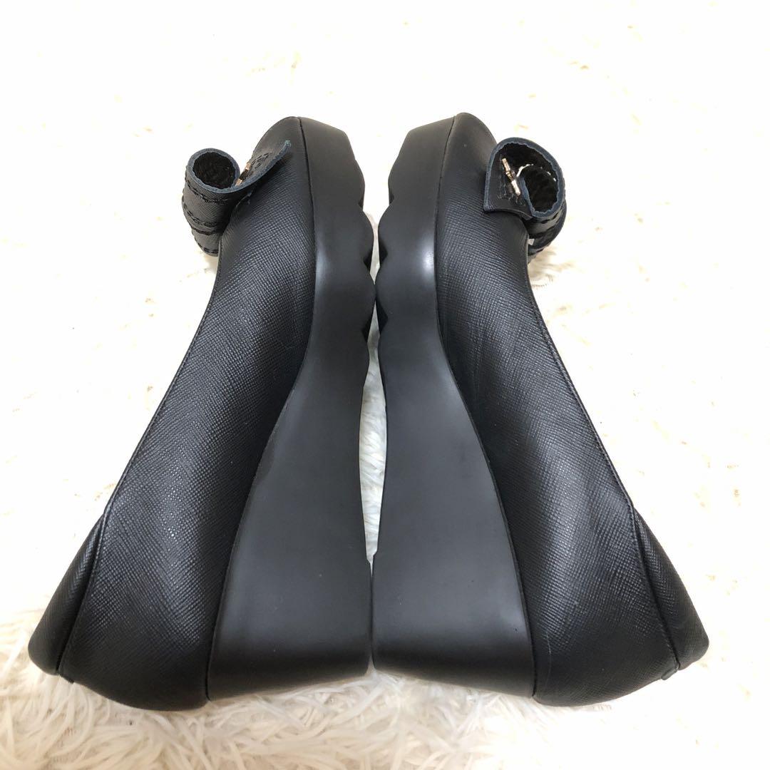 オープントゥウエーブソールパンプス