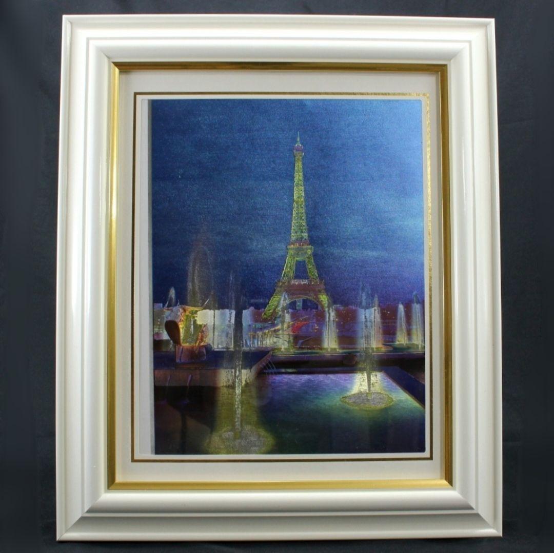 【豪華額付】エッフェル塔・⭐アルミ⭐ 複製画/英国製eiffel tower