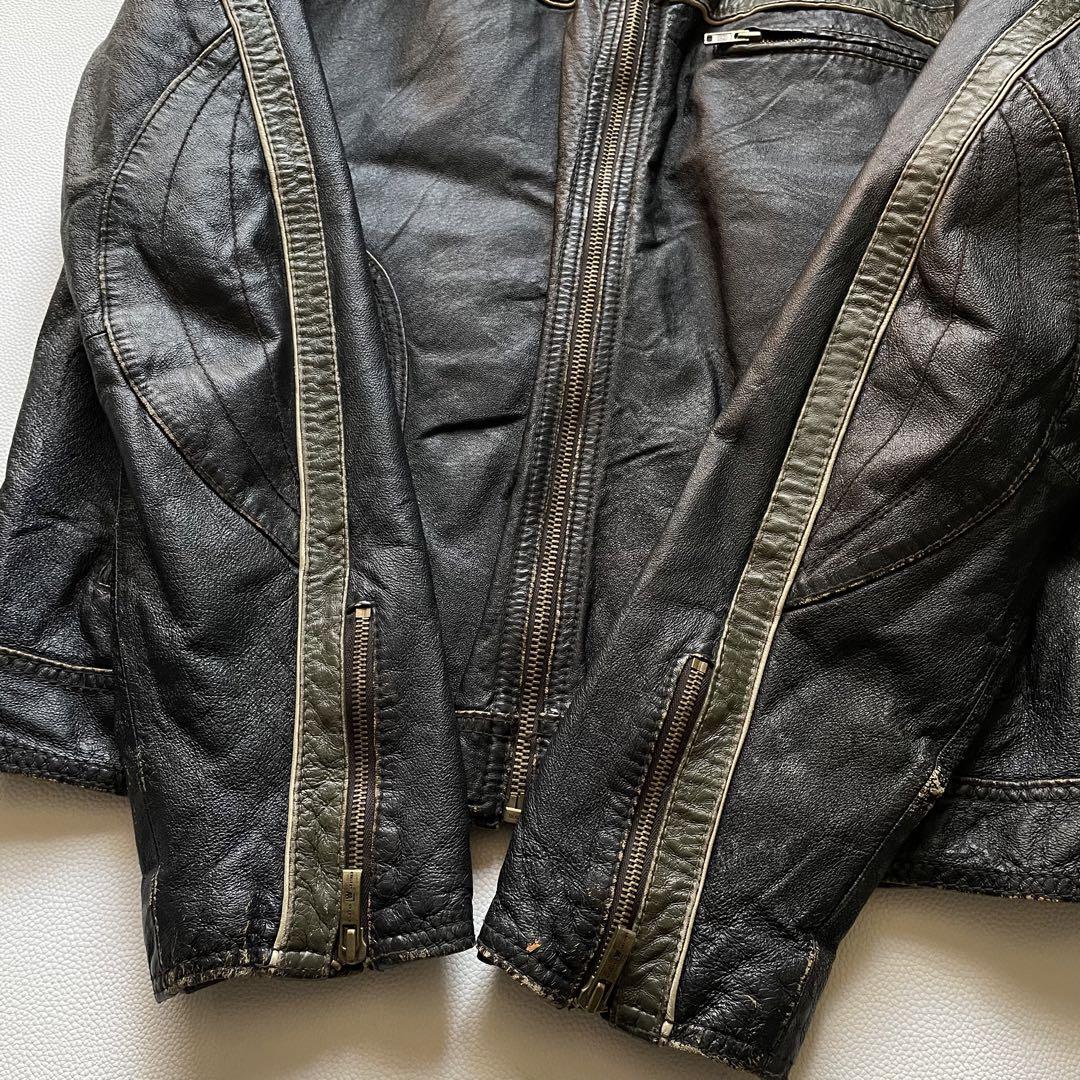 LEATHER ライダースジャケット