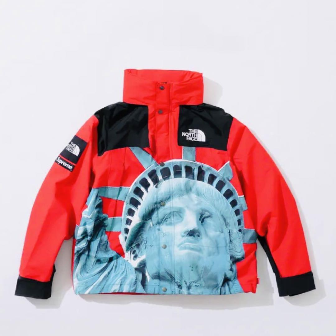【美品】ノースフェイス　supreme マウンテンパーカー　自由の女神 S