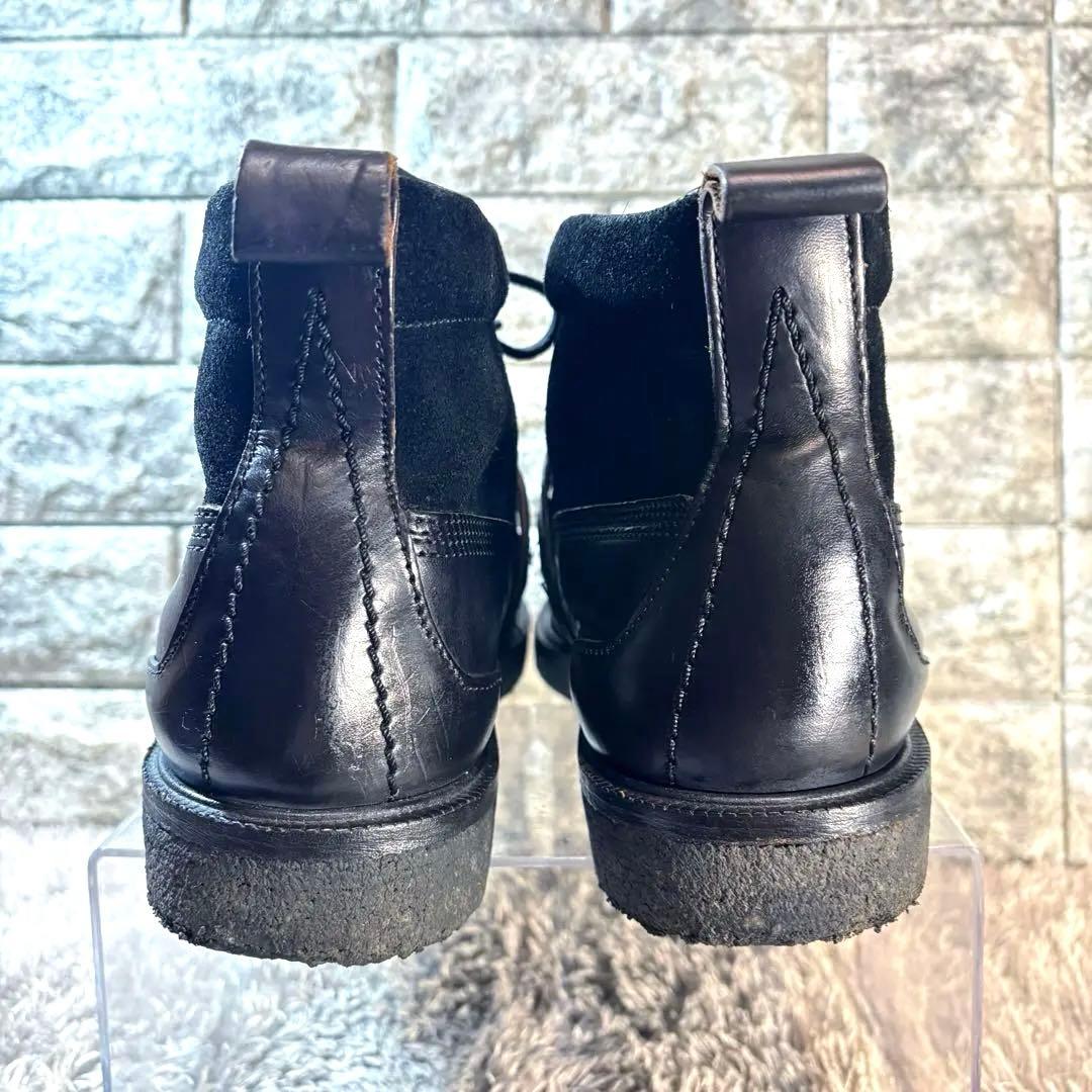 美品❣️YUKETEN ユケテン レンジャーチャッカ ブーツ レザー 革紐 黒 美品❣️YUKETEN ユケテン レンジャーチャッカ ブーツ レザー 革紐 黒