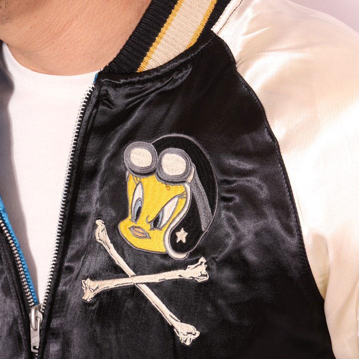 のサイズ 当店別注 LOONEY TUNES スカジャン Sサイズ L9rya-m57903733825 VANSON × となるスカ