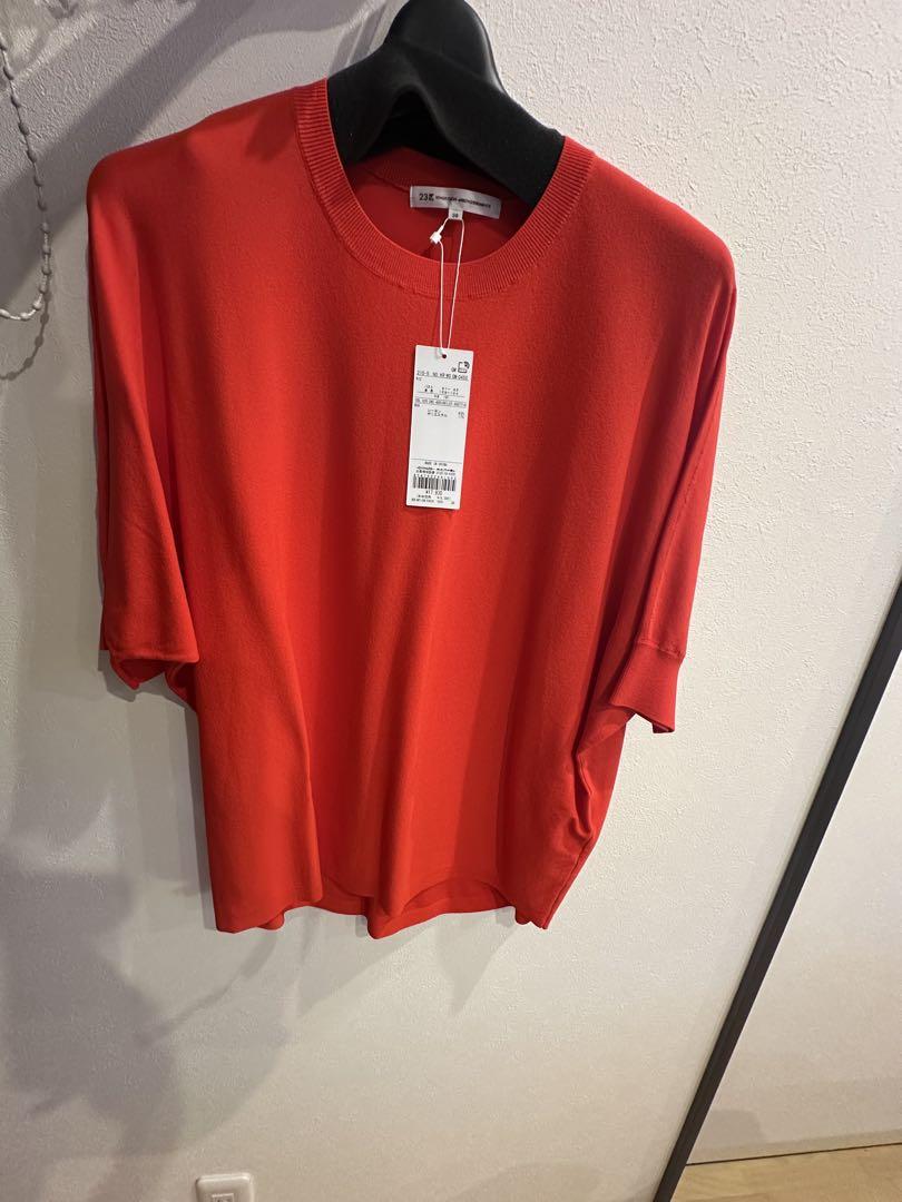 23区【洗える】レーヨンポリエステルストレッチ ドルマン ニット