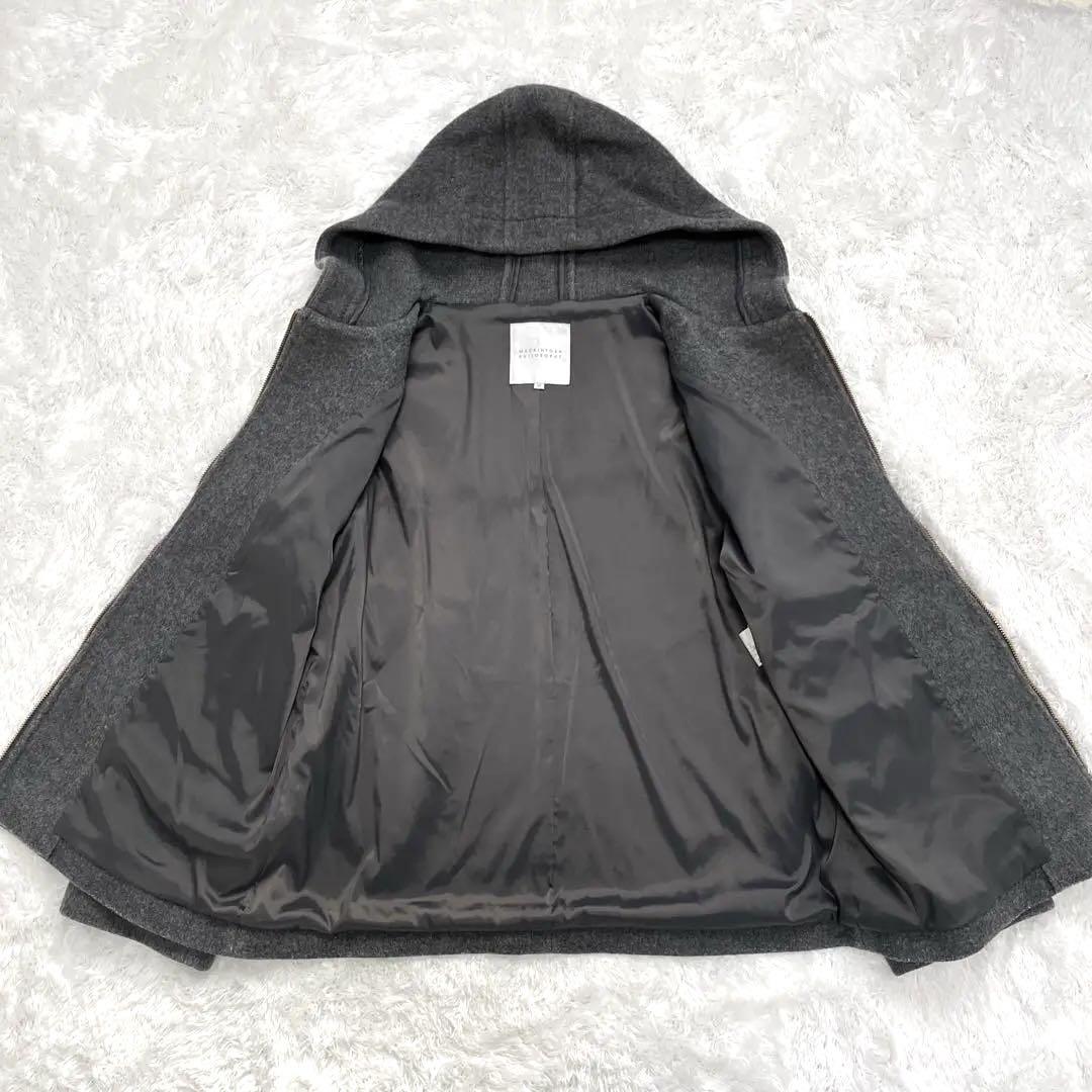 マッキントッシュフィロソフィー　美品★ショートフーデッドビーバーコート 38
