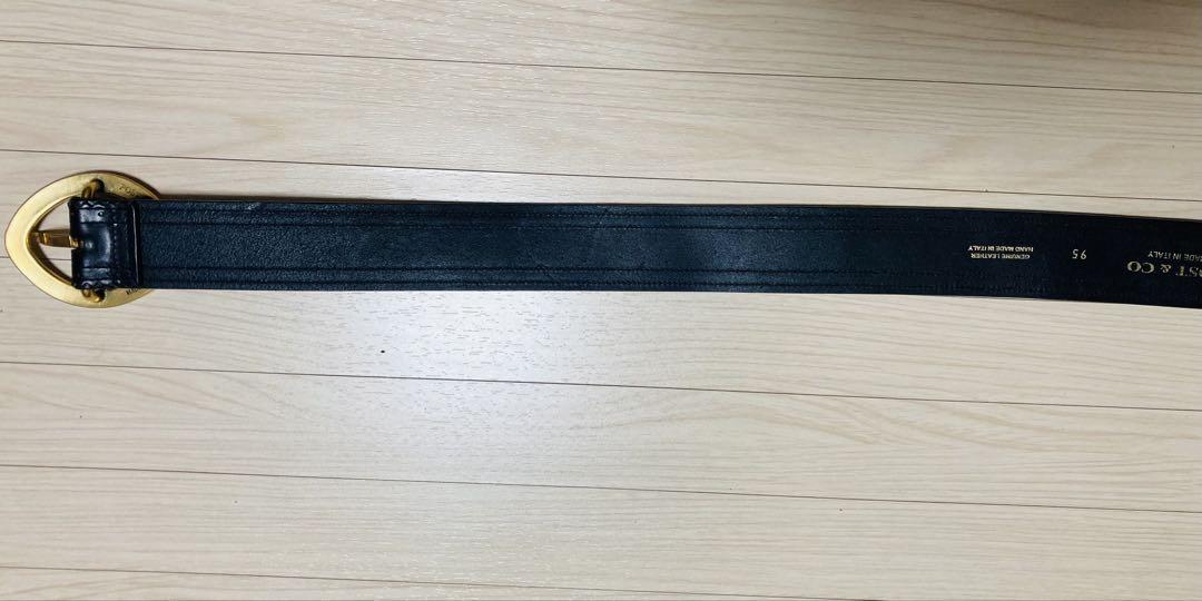 美品！POST&CO ポストアンドコー ベルト 本革 イタリア製 黒