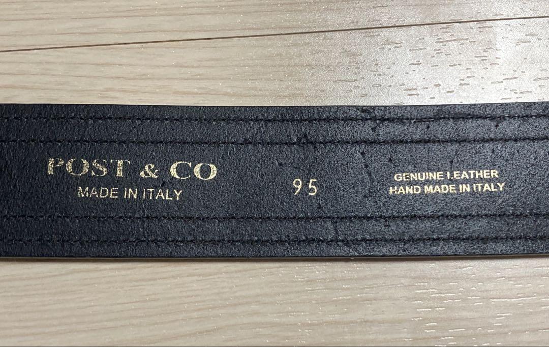 美品！POST&CO ポストアンドコー ベルト 本革 イタリア製 黒