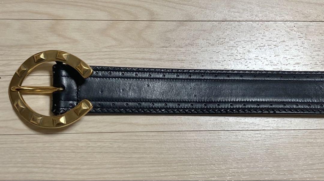 美品！POST&CO ポストアンドコー ベルト 本革 イタリア製 黒