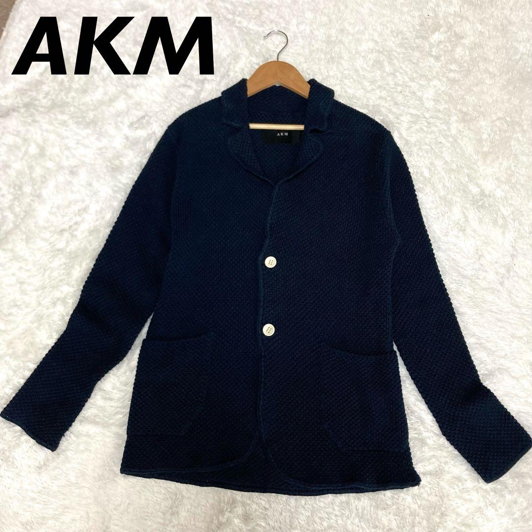 AKM ニットジャケット 鹿の子 KANOKO 2B ネイビー S 『Vampire
