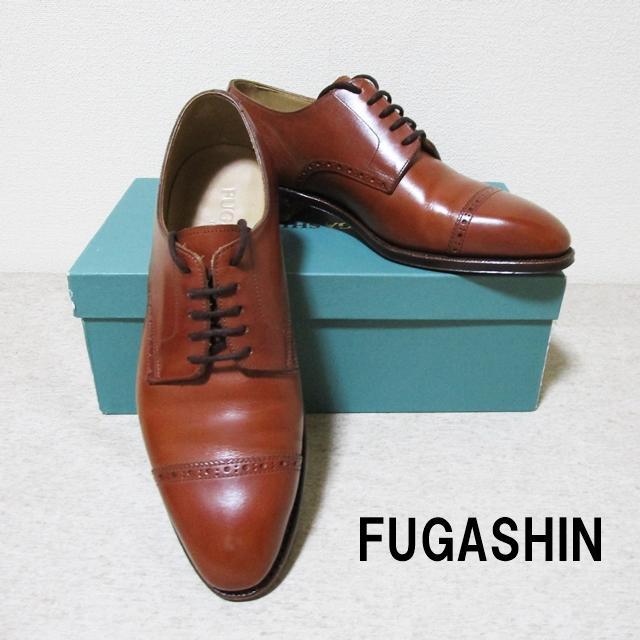 極美品定価4万　FUGASHINストレートチップブラウン/25
