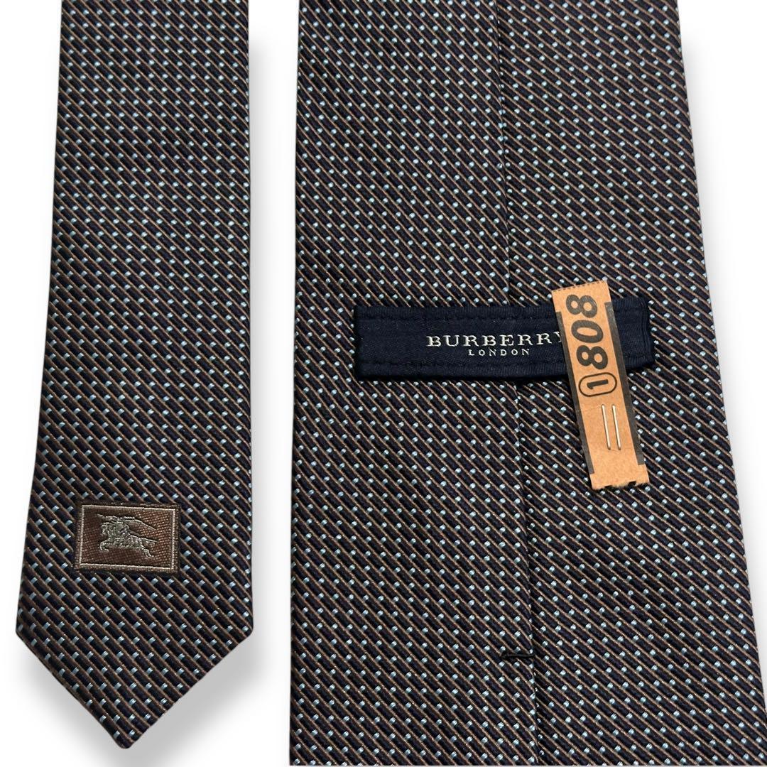 美品✨BURBERRY LONDON ネクタイ バーバリー ジャガード 光沢感