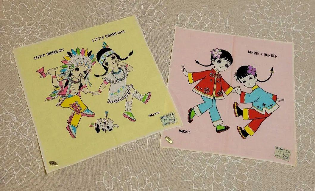 高橋真琴ハンカチ 新品未使用2枚セット 昭和レトロヴィンテージ