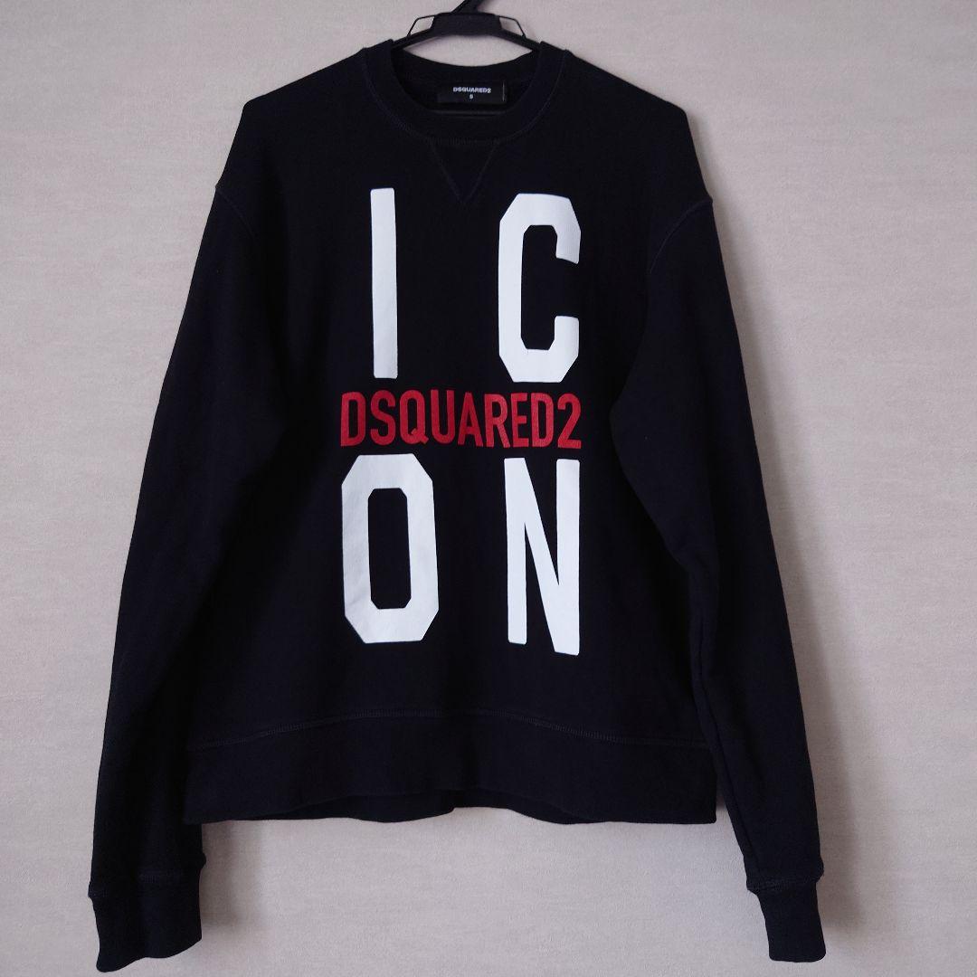 DSQUARED2 ICONロゴ ブラック スウェット S
