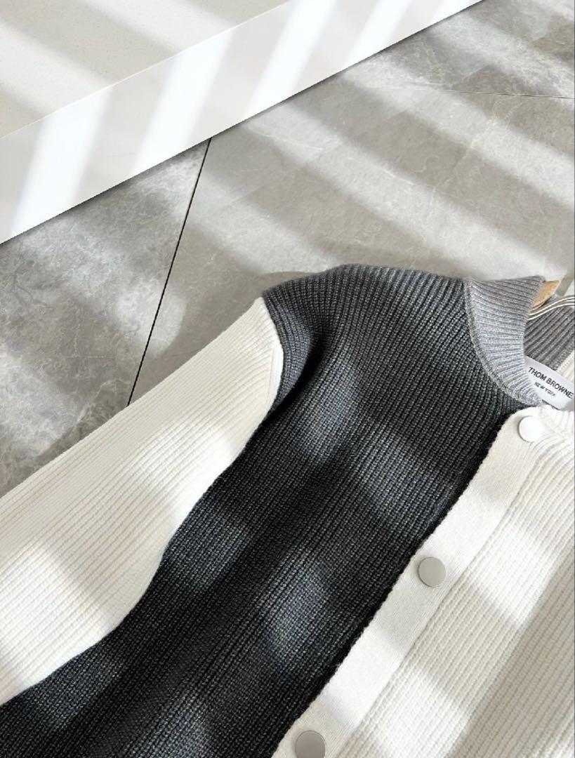 THOM BROWNE トムブラウン タグ付き カーディガン 男女兼用 Lサイズ